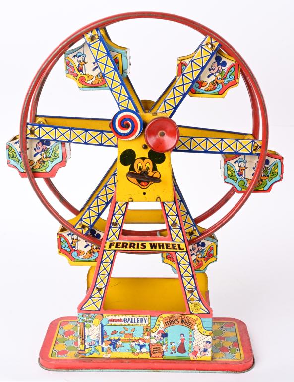 MARX TIN WINDUP MICKEY MOUSE FERRIS WHEEL (1 of 2)