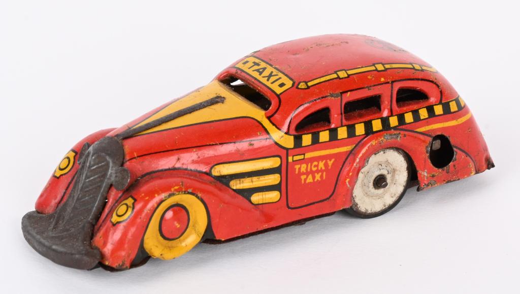 MARX TIN WINDUP TRICKY TAXI (1 of 4)