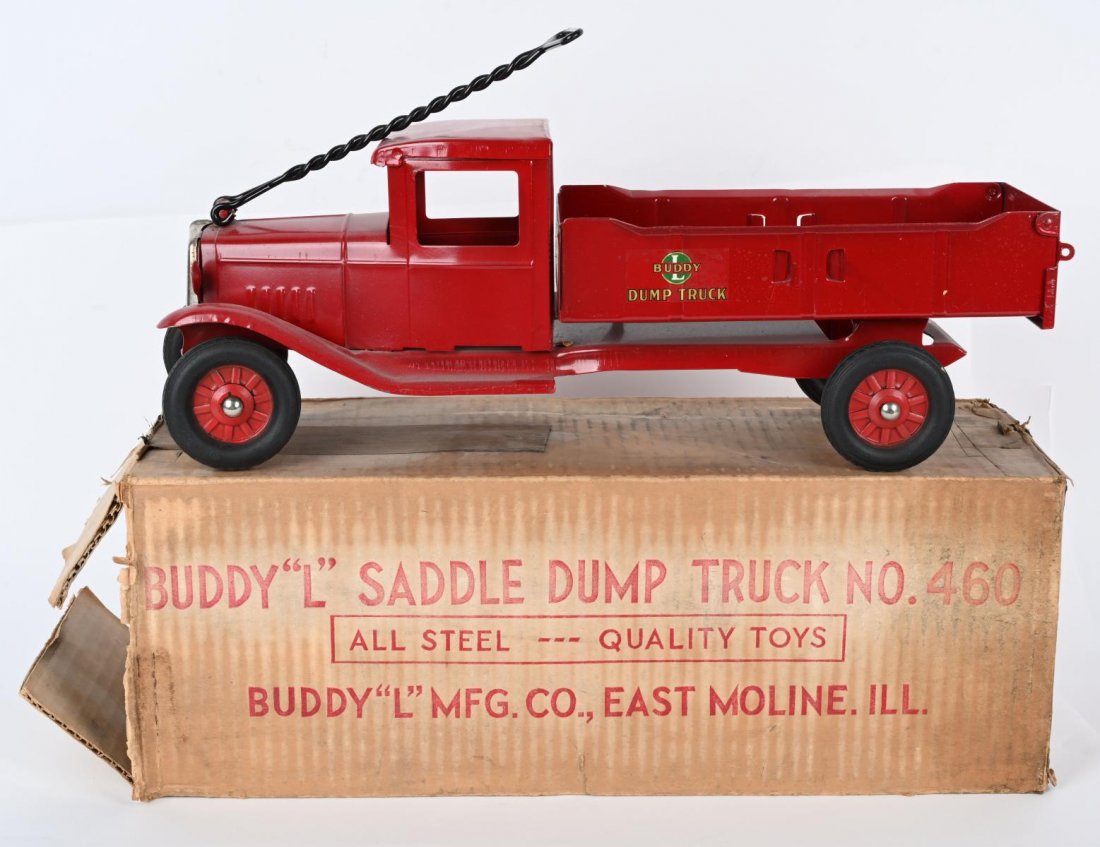 BUDDY L 1930\'S SADDLE DUMP TRUCK No. 460  w/ BOX (1 of 11)