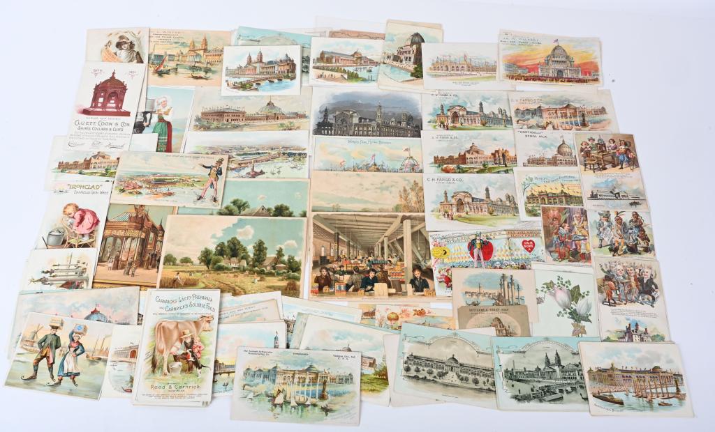 91 WORLDS COLUMBIAN EXPOSITION ADV TRADE CARDS (1 of 8)
