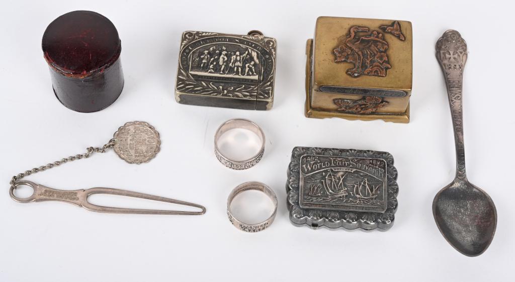 COLUMBIAN EXPOSITION STAMP BOXES & QUEEN ISABELLA (1 of 4)