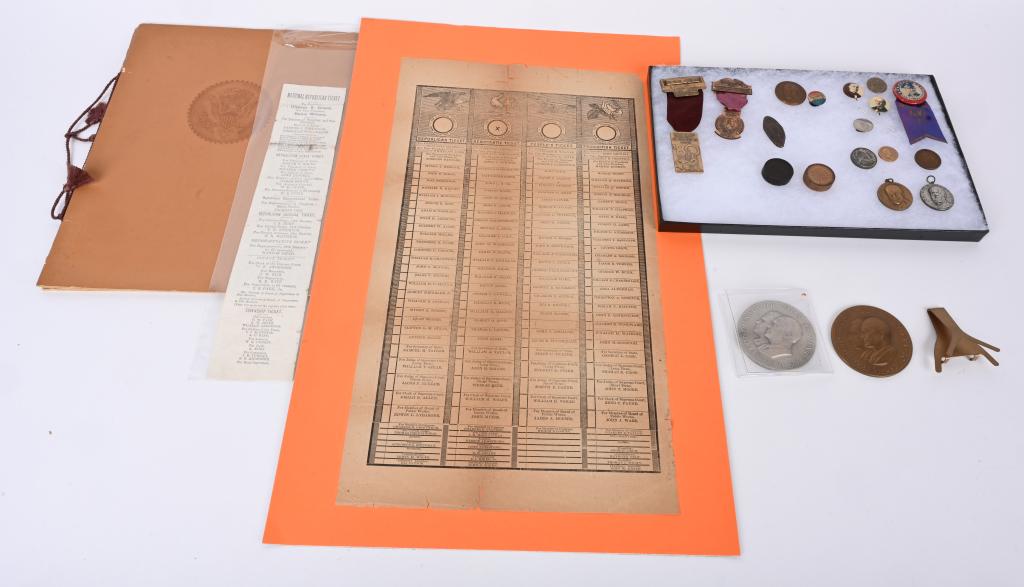 LOT POLITICAL MEMORABILIA PINBACK TOKEN LAPEL STUD (1 of 14)