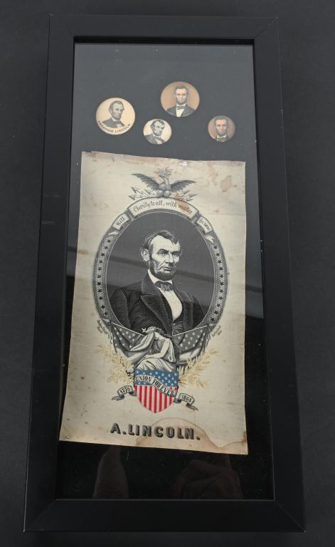 ABRAHAM LINCOLN RIBBON & PIN BACK BUTTONS (1 of 3)