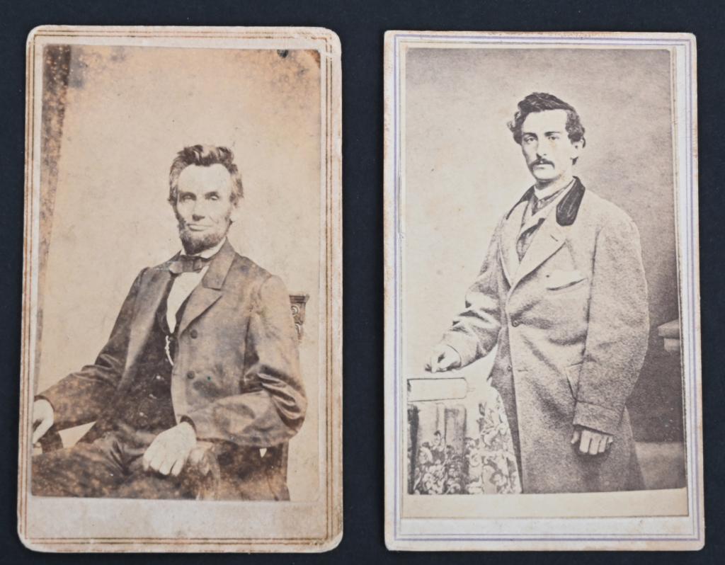 ABRAHAM LINCOLN & JOHN WILKES BOOTH CDV'S (1 of 2)