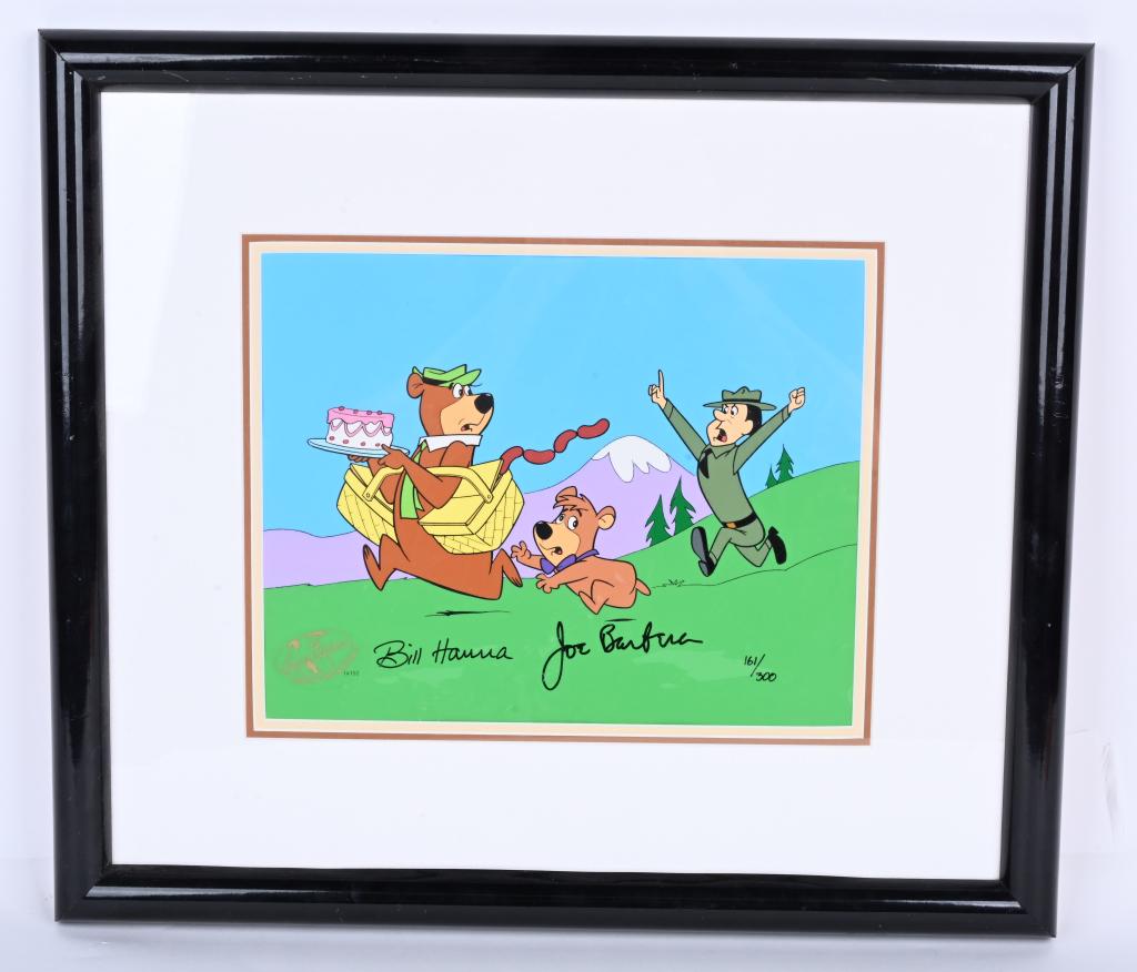 YOGI BEAR LIMITED EDITION ANIMATION CEL SIGNED (1 of 3)
