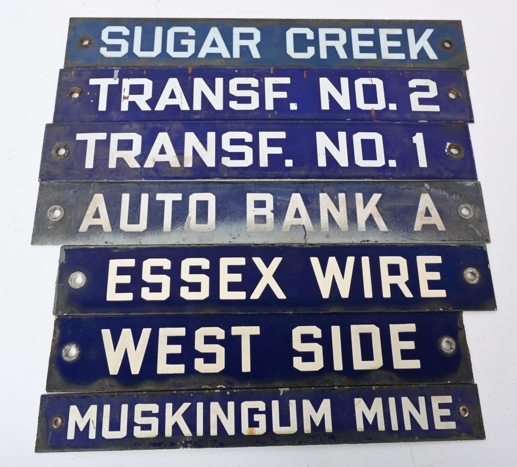 7- SMALL BLUE PORCELAIN SIGNS (1 of 3)