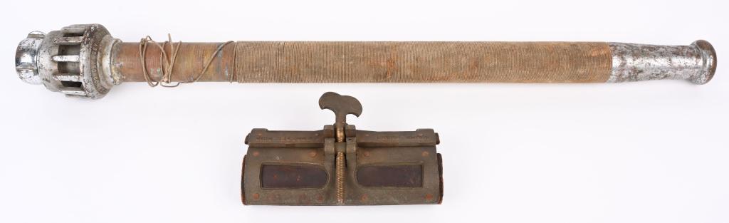 AKRON BRASS FIRE FOAM NOZZLE & HOSE CLAMP (1 of 6)