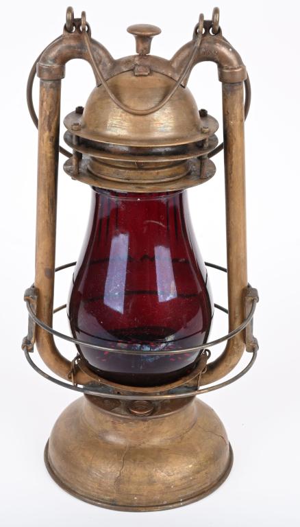 BRASS ECLIPSE FIRE LANTERN, PAT. 1886 (1 of 5)
