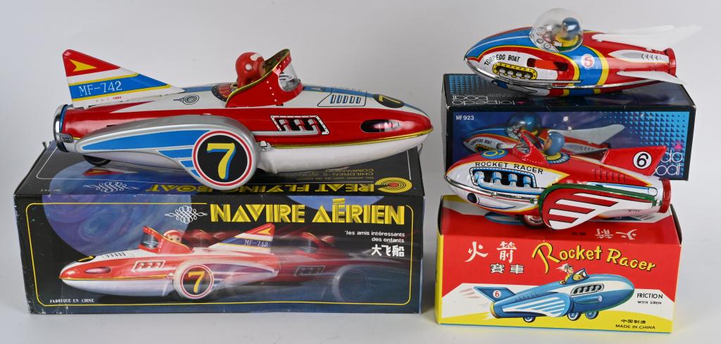 Vintage Tin Toy Rocket Racer Vintage Tin Toy Rocket Racer