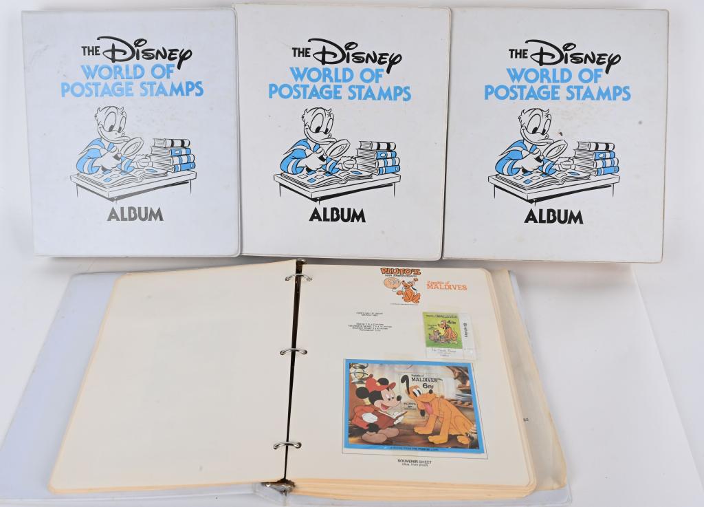 4- DISNEY WORLD OF POSTAGE STAMPS FULL BINDERS (1 of 18)