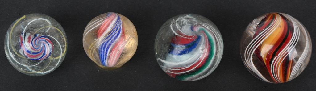 LOT OF SOLID CORE SWIRL MARBLES (1 of 4)
