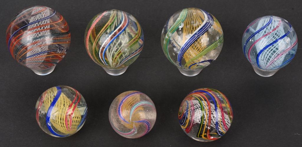 LOT OF LATTICINO CORE SWIRL MARBLES (1 of 3)