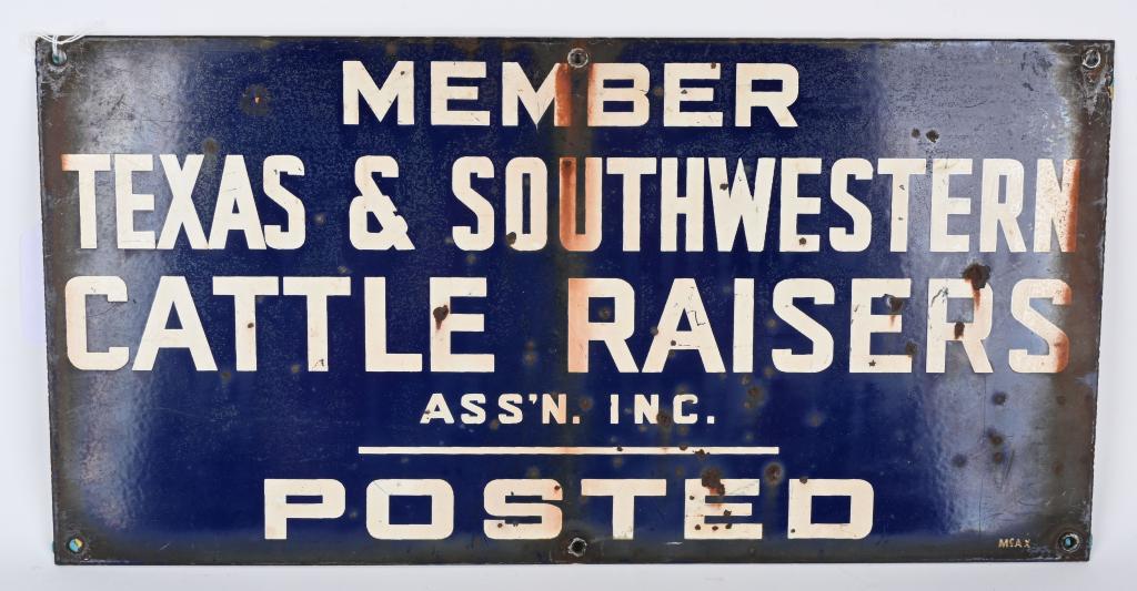 Member of Texas & SW Cattle Porcelain Sign (1 of 2)