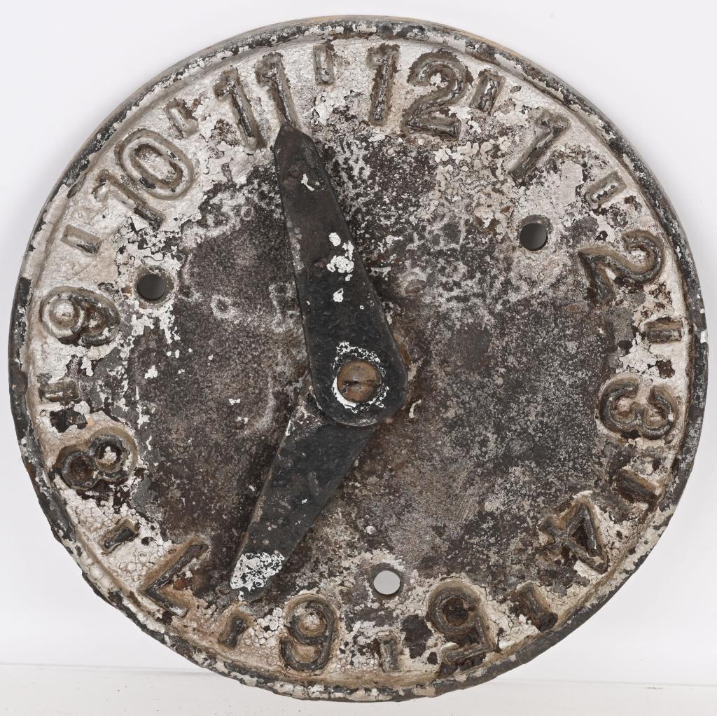 Cast Iron Clock Face "TIme Back" Sign (1 of 2)