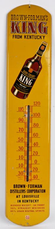 King Blended Whiskey Thermometer w/Bottle (1 of 2)