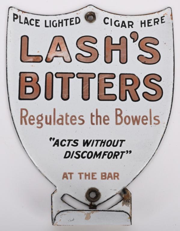 LASH'S BITTERS PORCLEAIN BATHROON CIGAR HOLDER (1 of 2)