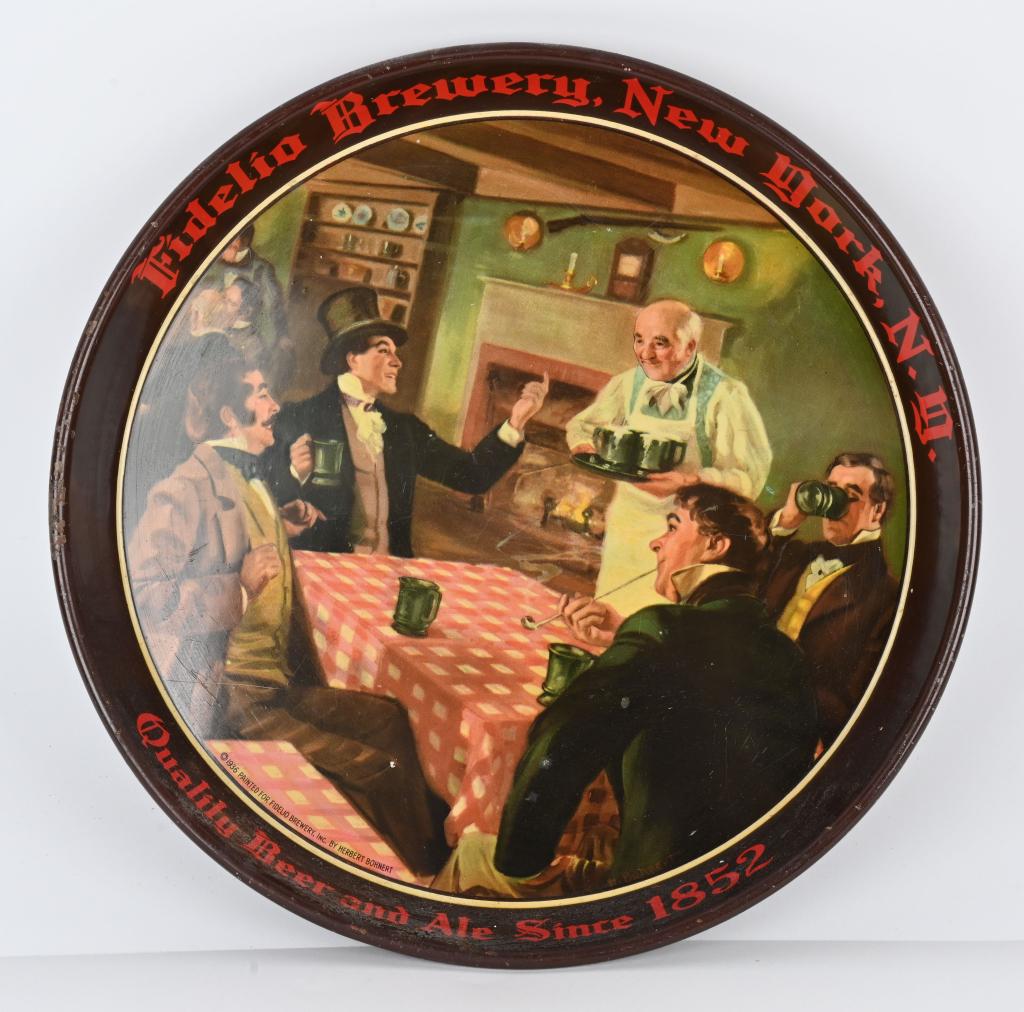 Fidelio Brewery, N.Y., N.Y. Metal Serving Tray (1 of 3)