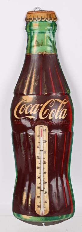 Coca-Cola Bottle Metal Thermometer (1 of 3)