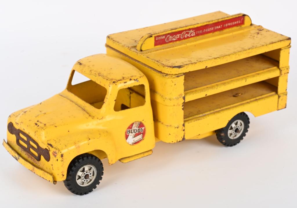 BUDDY L COCA COLA DELIVERY TRUCK: All original condition. 14" Very Good