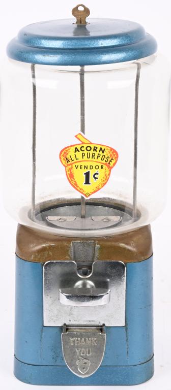 1c ACORN VENDOR GUMBALL - PEANUT MACHINE (1 of 4)