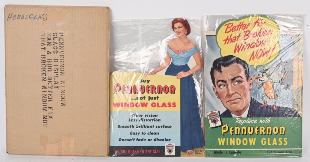 PENNUERNON WINDOW GLASS AVERTISING STORE DISPLAY (1 of 4)