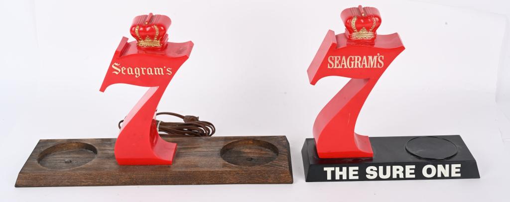 2- SEAGRAM'S 7 BOTTLE DISPLAYS (1 of 2)