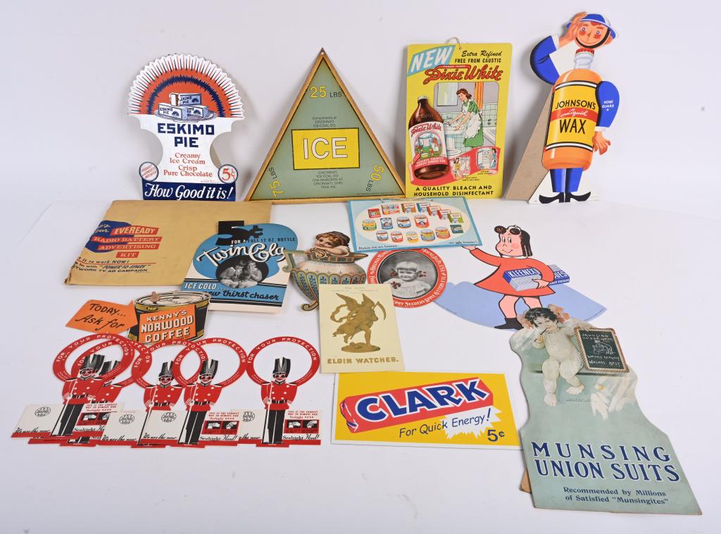 LOT OF CARDBOARD ADVERTISING (1 of 8)