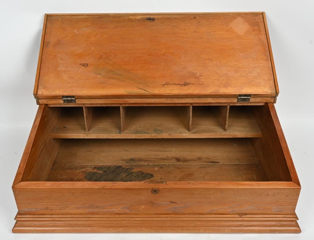 EARLY SHOP KEEPERS SLANT FRONT DESK (1 of 5)