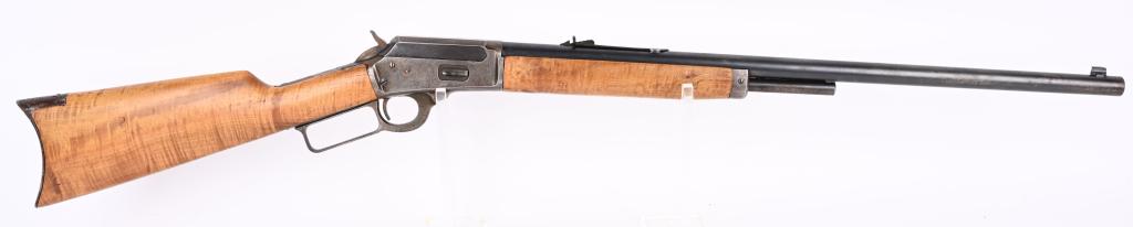 SPECIAL ORDER MARLIN MODEL 1894: SERIAL 231101. BARREL 24". CALIBER .32-20. MADE IN 1901. Special features include full round barrel with half magazine. Gun is stocked in maple and have no idea whether this was factory but stock fits