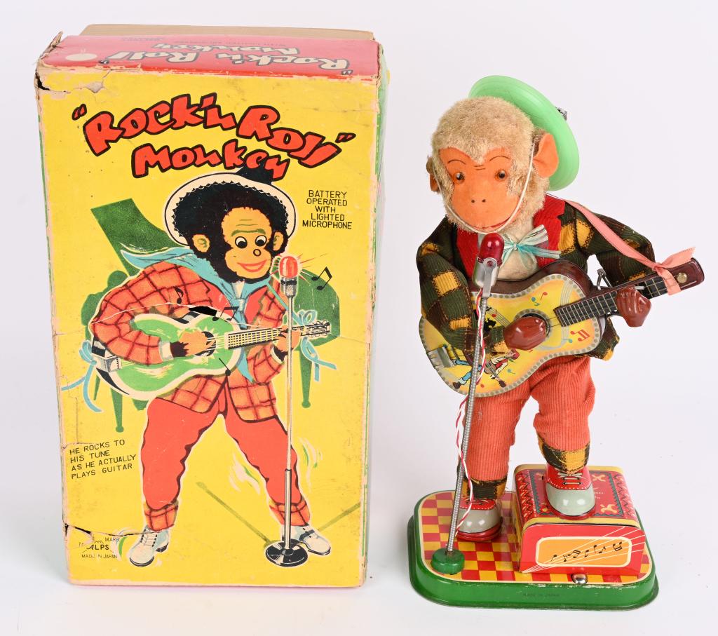 JAPAN BATTERY OP ROCK'N ROLL MONKEY w/ BOX (1 of 7)