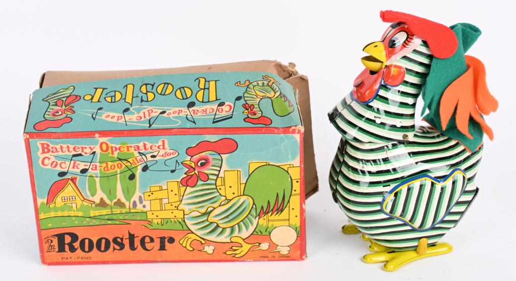 JAPAN BATTERY OP COCK-A-DOO-DLE-DOO w/ BOX (1 of 7)