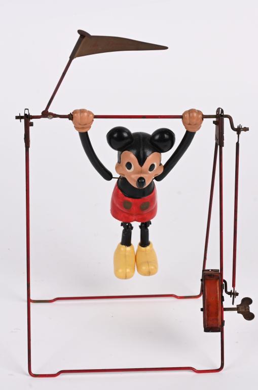 LINEMAR CELLULOID WINDUP MICKEY MOUSE ACROBAT (1 of 3)