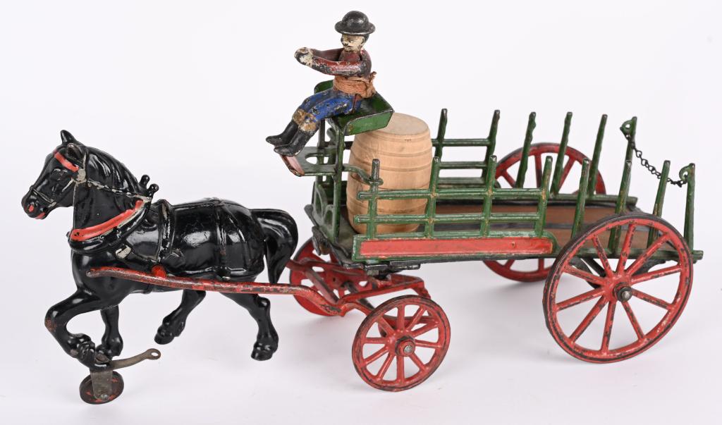 PRATT & LETCHWORTH CAST IRON ONE HORSE DRAY WAGON (1 of 6)