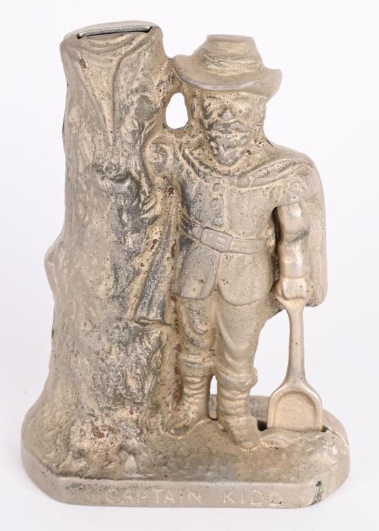 IVES CAST IRON CAPTAIN KIDD STILL BANK (1 of 3)