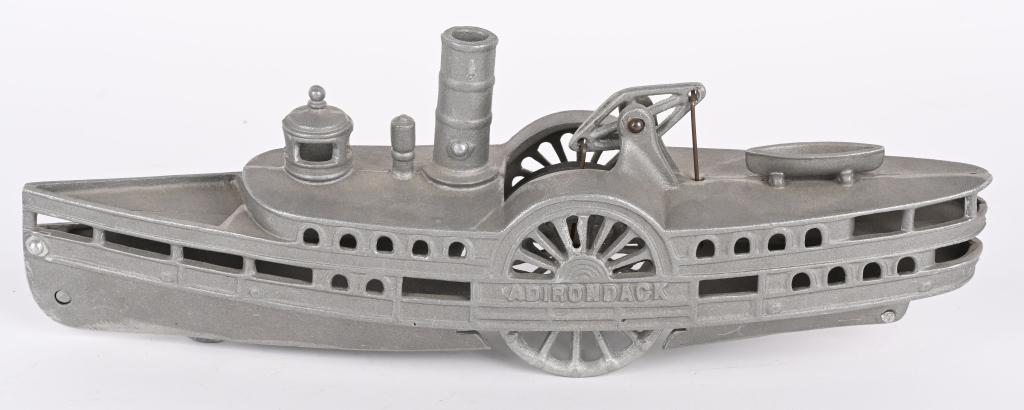 DENT CAST ALUMINUM ADIRONDACK SIDEWHEEL SHIP (1 of 3)