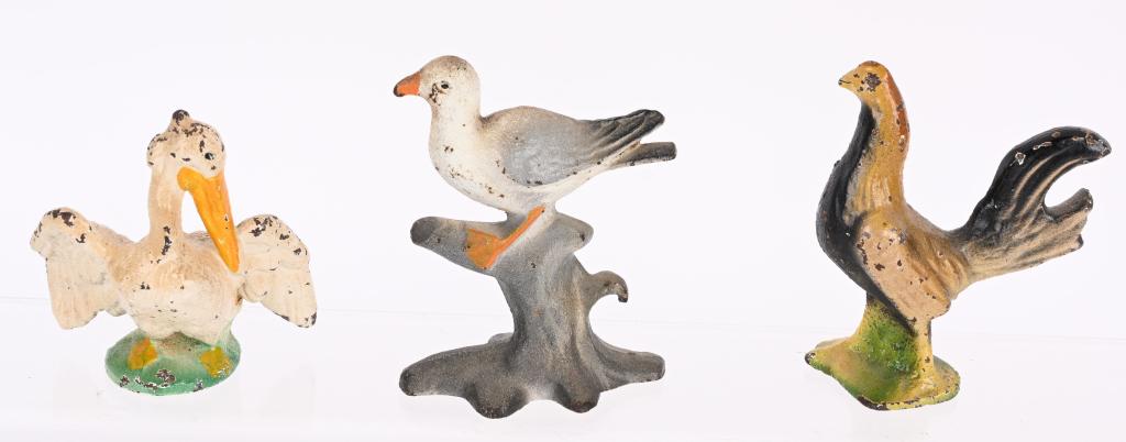 3- CAST IRON BIRD PAPERWEIGHT / BOTTLE OPENERS (1 of 2)