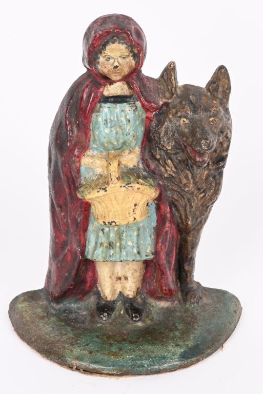 RED RIDING HOOD w/ WOLF DOORSTOP (1 of 3)