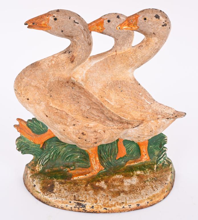 HUBLEY CAST IRON GEESE DOORSTOP, FRED EVERETT (1 of 3)