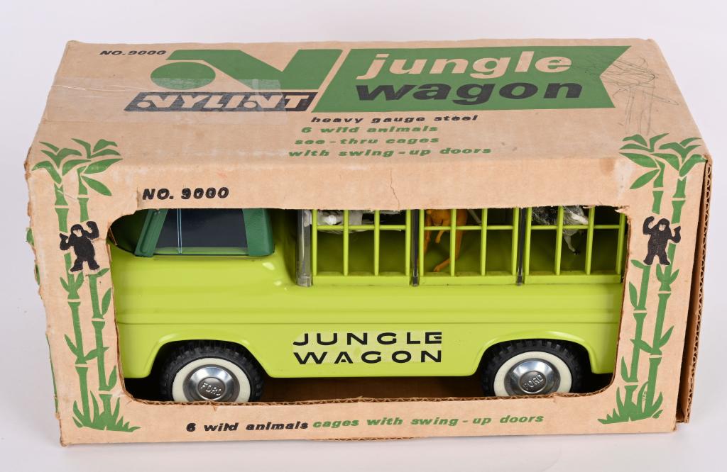 NYLINT PRESSED STEEL JUNGLE WAGON MIB (1 of 4)