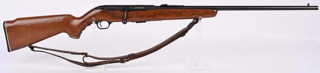 MOSSBERG CHUCKSTER 640KA, 22 MAGNUM RIFLE: SERIAL NUMBER: NSN BARREL: 24" CALIBER: .22 Magnum WMR. Features wood stock, plastic Mossberg butt plate, fixed blade front sight, sporting rear sight, with excellent bore, tight action excellent fini