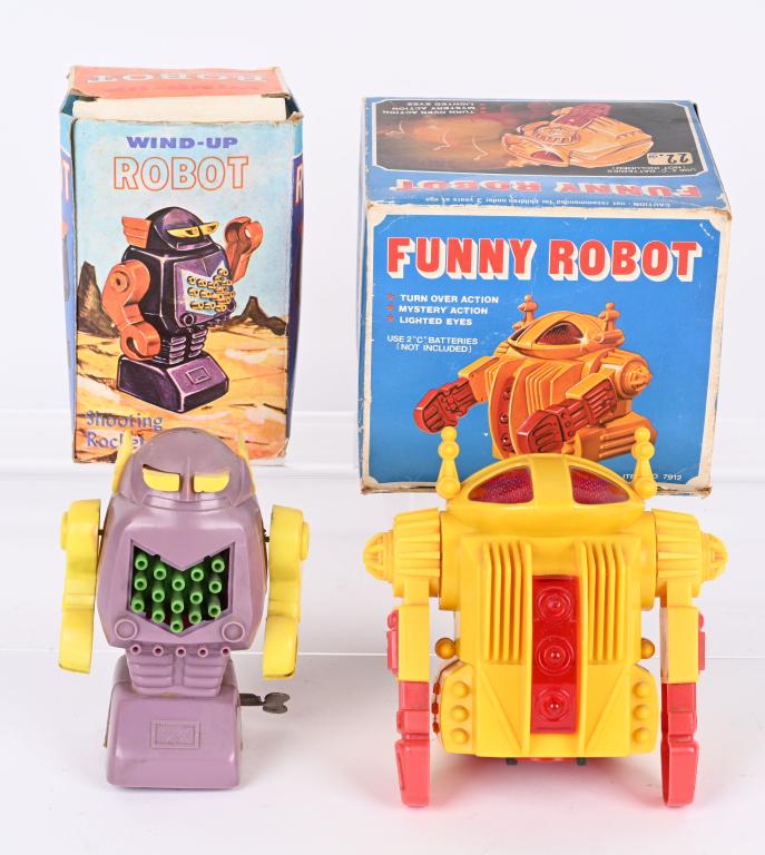 HONK KONG FUNNY ROBOT & PURPLE ROBOT w/ BOXES (1 of 4)