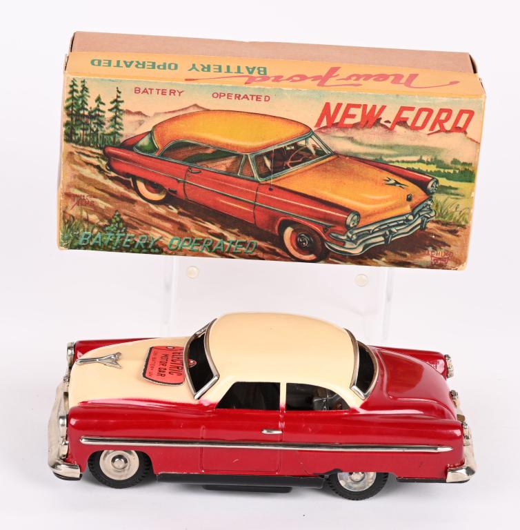 JAPAN BATTERY NEW FORD COUPE w/ BOX (1 of 7)