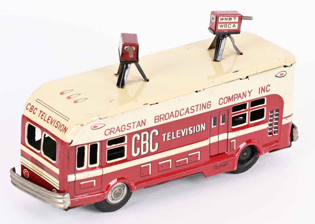JAPAN TIN FRICTION CBC TELEVISION TRUCK (1 of 4)
