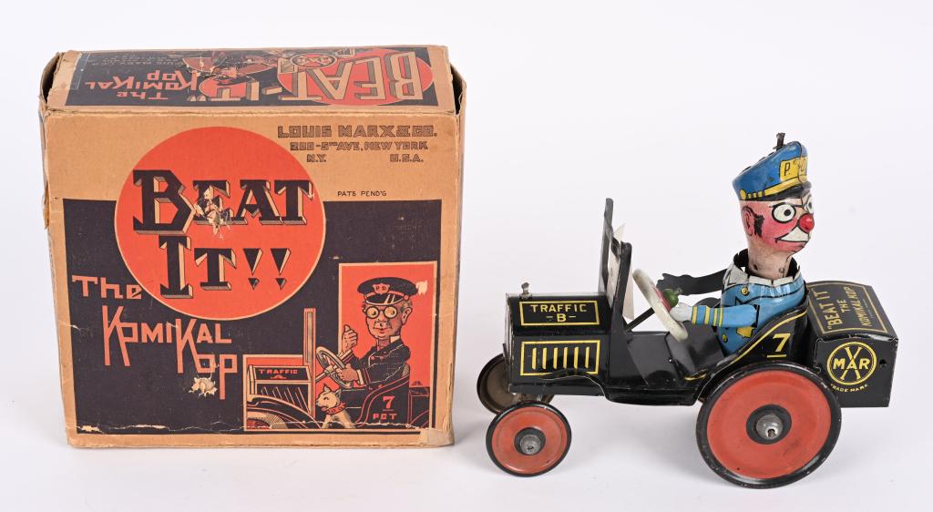 MARX TIN WINDUP BEAT IT KOMIKAL COP w/ BOX (1 of 9)