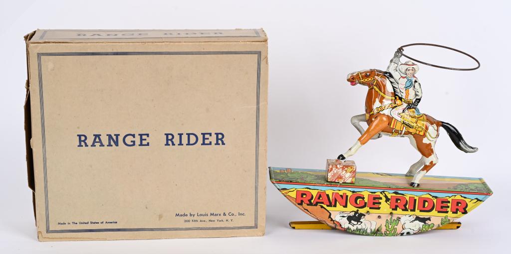 MARX TIN WINDUP RANGE RIDER w/ BOX (1 of 4)