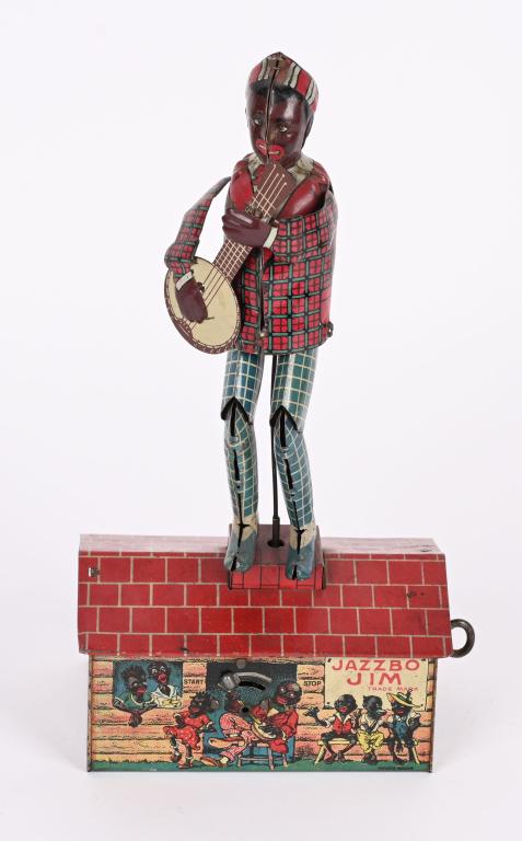 UNIQUE ART TIN WINDUP JAZZBO JIM (1 of 4)