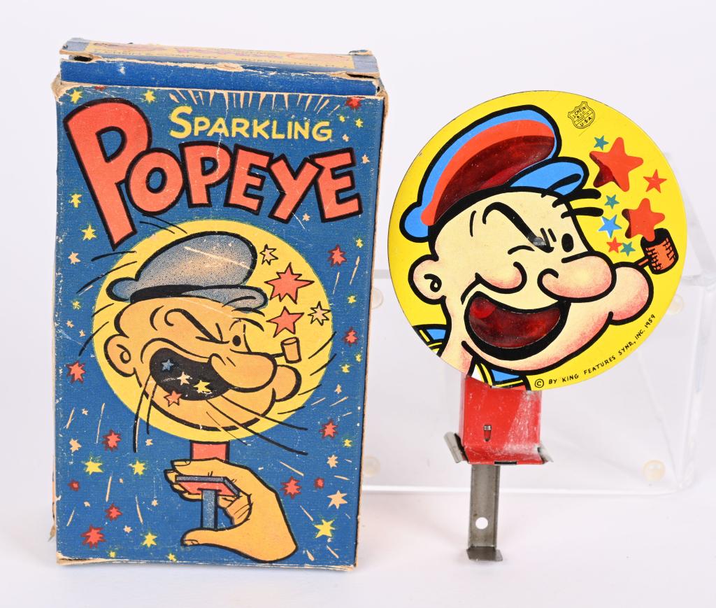 CHEIN TIN SPARKLING POPEYE SPARKLER w/ BOX (1 of 4)