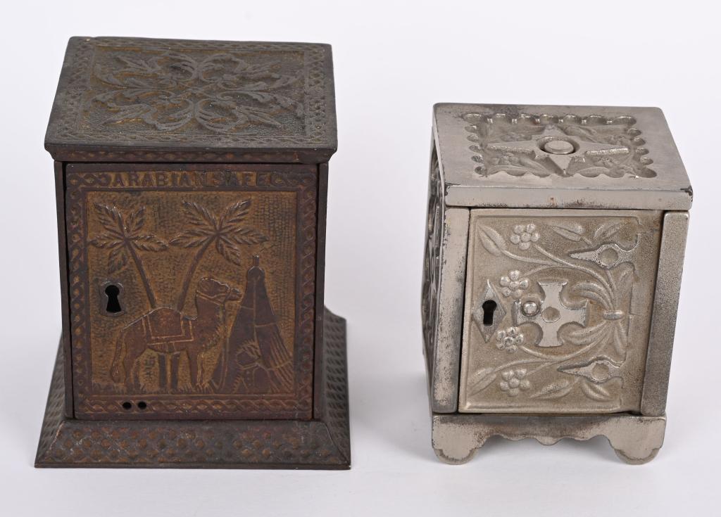 2- CAST IRON SAFE BANKS (1 of 6)