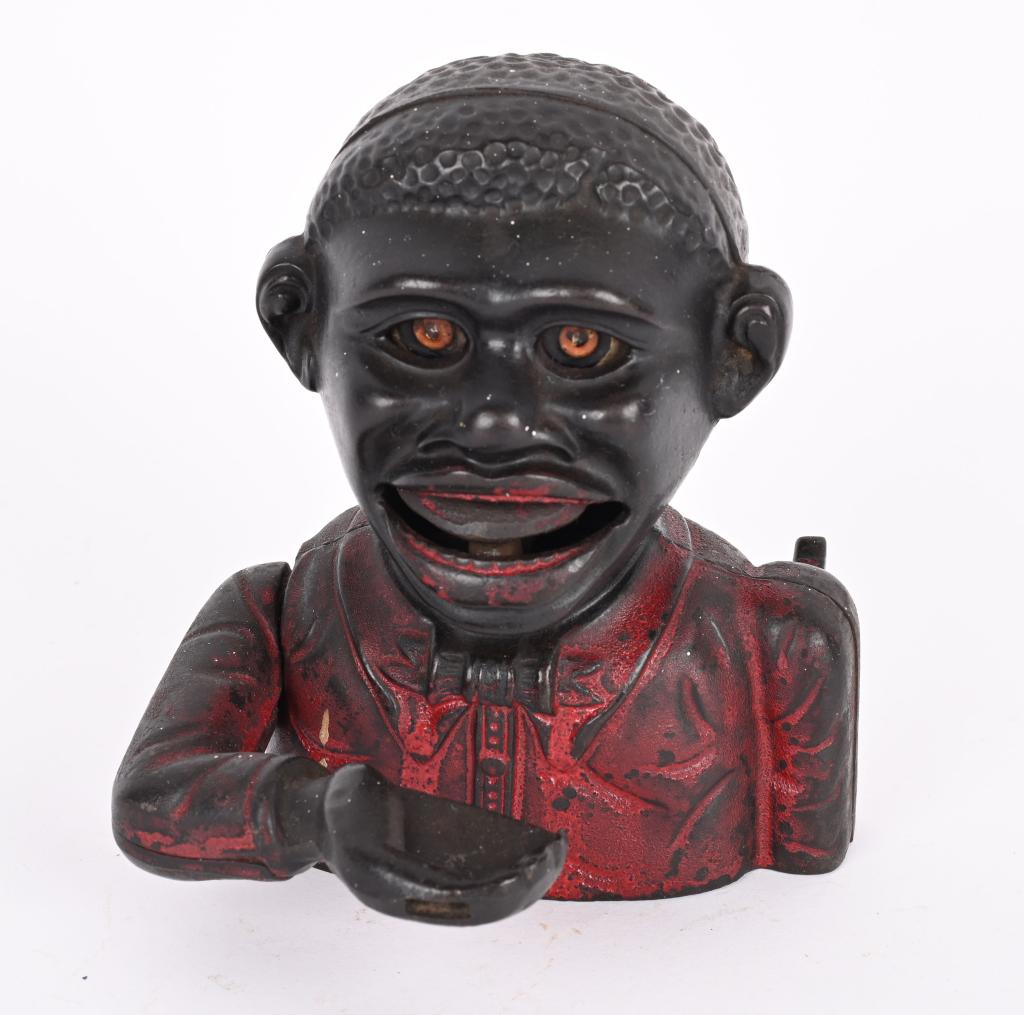HARPER CAST IRON LITTLE JOE MECHANICAL BANK (1 of 5)