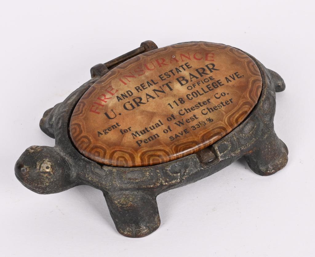 CAST IRON & CELLULOID TURTLE MATCH SAFE (1 of 5)